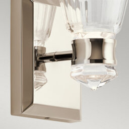Luminosa Lighting Luminosa Kichler Kayva Integrated Led Wall Lamp Polished Nickel, 3000K, Ip44 - thumbnail 2