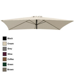 Rinse Bathrooms Cream Replacement Parasol Canopy Replacement Parasol Cover Fabric For Garden Umbrella 2X3M 6 Arm - thumbnail 2