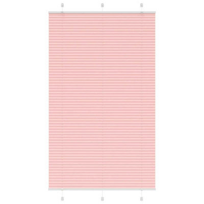 Berkfield Pleated Blind Pink 115X200 Cm Fabric Width 114.4 Cm Polyester - image 1