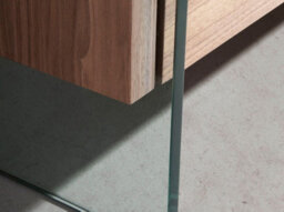 Angel Cerda Elegant Walnut Sideboard With Glass Legs For Modern Living Spaces - thumbnail 5