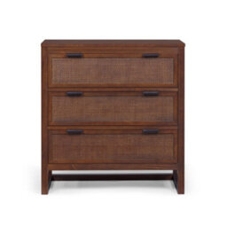 Teamson Home Hatteras Chest Of Drawers 3 Drawer Bedroom Dresser, Walnut - thumbnail 6