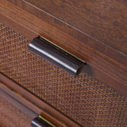 Teamson Home Hatteras Chest Of Drawers 3 Drawer Bedroom Dresser, Walnut - thumbnail 8
