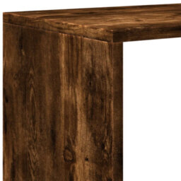 Berkfield Room Divider Bookcase 4-Tier Smoked Oak 131.5X29X131.5 Cm Engineered Wood - thumbnail 9