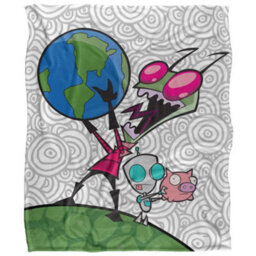 Invader Zim Silky Gir Supersoft Blanket Multicoloured (152Cm X 127Cm) - thumbnail 1