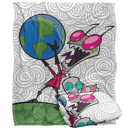 Invader Zim Silky Gir Supersoft Blanket Multicoloured (152Cm X 127Cm) - thumbnail 2