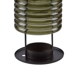 Premier Decorations Limited Desert Sage Bottle Shape Glass & Metal Tea Light Holder - thumbnail 3