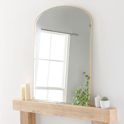 Yearn Simplicity Mantle Mirror Bevelled 92(W) X 121Cm(H) Gold - image 1