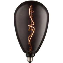 4W E27 Filament Light Bulb - Smoked Tinted Glass Lamp - 1800K Warm White Led - thumbnail 1