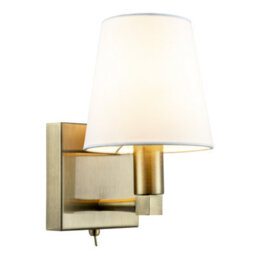 Happy Homewares Sleek Bedside Wall Light In Antique Brass With Toggle Switch And Shade - thumbnail 2
