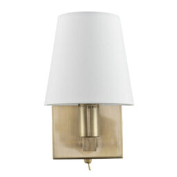 Happy Homewares Sleek Bedside Wall Light In Antique Brass With Toggle Switch And Shade - thumbnail 5