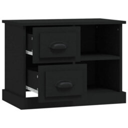 Berkfield Bedside Cabinet Black 60X35.5X45 Cm - thumbnail 6