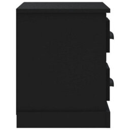 Berkfield Bedside Cabinet Black 60X35.5X45 Cm - thumbnail 8