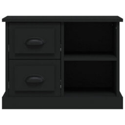 Berkfield Bedside Cabinet Black 60X35.5X45 Cm - thumbnail 7