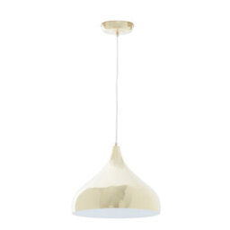 Orsina Gold-Toned Pendant Lamp With Fluid Silhouette, Luxrious Ceiling Light, Warm Metallic Finish Hanging Light - thumbnail 3