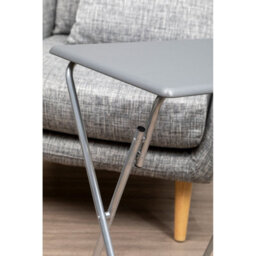 Orsina Space Saving Folding Table With Grey Top, Stylish Grey Top Side Table, Strong And Sturdy Living Room Table - thumbnail 5