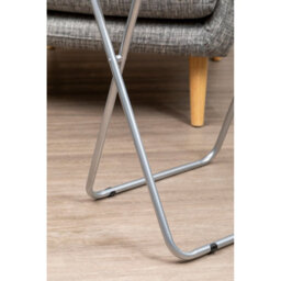 Orsina Space Saving Folding Table With Grey Top, Stylish Grey Top Side Table, Strong And Sturdy Living Room Table - thumbnail 6