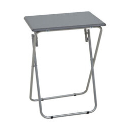 Orsina Space Saving Folding Table With Grey Top, Stylish Grey Top Side Table, Strong And Sturdy Living Room Table - thumbnail 1