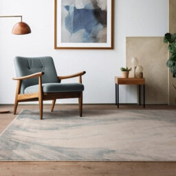 The Rug Edit Viva Swirl Blue Living Room Rug - 200X275Cm