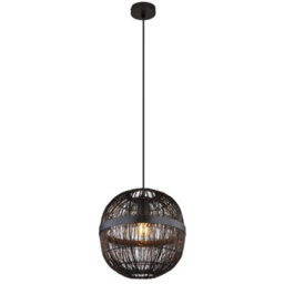 Luminosa Lighting Luminosa Hermi Ii 30Cm Spherical Pendant Ceiling Light Matt Black 1X E27 - thumbnail 1