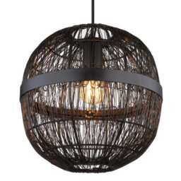 Luminosa Lighting Luminosa Hermi Ii 30Cm Spherical Pendant Ceiling Light Matt Black 1X E27 - thumbnail 3