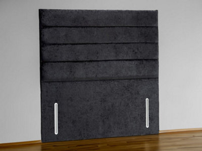Sorrento Floor Standing Upholstered Headboard 6Ft Super King - Naples Black - image 1