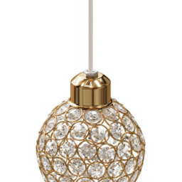 Living And Home Ceiling Chandelier With Gold Wire Frame And Glass Lampshade, Spherical Chandelier E27 - thumbnail 7