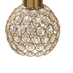 Living And Home Ceiling Chandelier With Gold Wire Frame And Glass Lampshade, Spherical Chandelier E27 - thumbnail 6