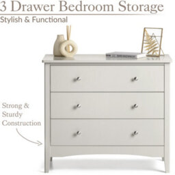 Christow 3 Drawer Chest Of Drawers - thumbnail 3