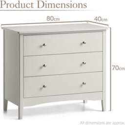 Christow 3 Drawer Chest Of Drawers - thumbnail 7