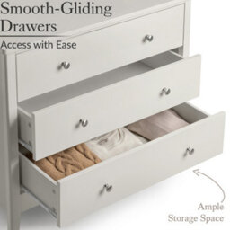 Christow 3 Drawer Chest Of Drawers - thumbnail 4