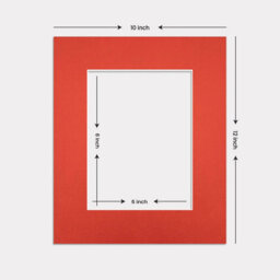 Ak Frames 12X10 Poppy Red Picture Mounts To Fit 8X6 Aperture Size - Mount Board Only (No Frame Included) - thumbnail 3