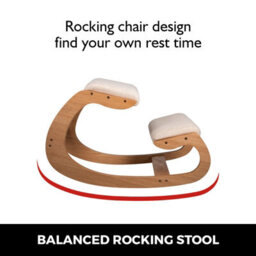 Vevor Ergonomic Kneeling Chair 220 Lbs Load Capacity Kneeling Posture Desk Chair Stool Computer Stool White Oak - thumbnail 6