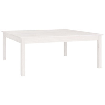 Berkfield Stylish Coffee Table White 100X100X40 Cm Solid Wood Pine - image 1
