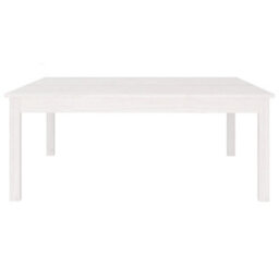 Berkfield Stylish Coffee Table White 100X100X40 Cm Solid Wood Pine - thumbnail 3