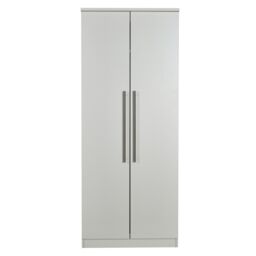 Bergamo Ready Assembled Contemporary Matt Grey Matt Tall Double Wardrobe (H)1825mm (W)740mm (D)535mm - thumbnail 2