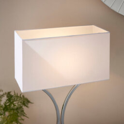 Anson Lighting Virginia Table Light Finished In Chrome Plate And White Fabric - thumbnail 3