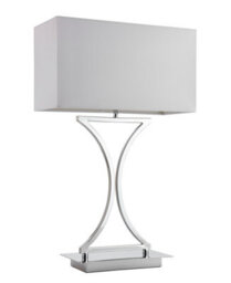 Anson Lighting Virginia Table Light Finished In Chrome Plate And White Fabric - thumbnail 7