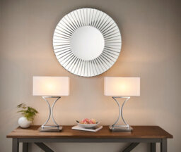 Anson Lighting Virginia Table Light Finished In Chrome Plate And White Fabric - thumbnail 5