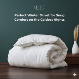 MHG Living 16.5 Tog Winter Duvet - Hypoallergenic Stripe Microfibre, Soft, Breathable & Machine Washable - Super King - thumbnail 4