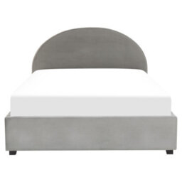 Beliani Ottoman Bed Velvet Vaucluse 160 X 200 Cm (Eu King Size) Light Grey - thumbnail 6