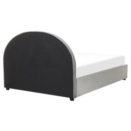 Beliani Ottoman Bed Velvet Vaucluse 160 X 200 Cm (Eu King Size) Light Grey - thumbnail 7