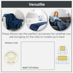 Emma Barclay Darcy Tassel Blanket/throw For Sofa Chair Bed Navy 130X150Cm - thumbnail 6