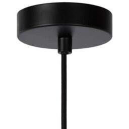 Lucide Large Julius Glass Ceiling Pendant Light Black Smoked - thumbnail 6