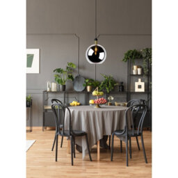Lucide Large Julius Glass Ceiling Pendant Light Black Smoked - thumbnail 4