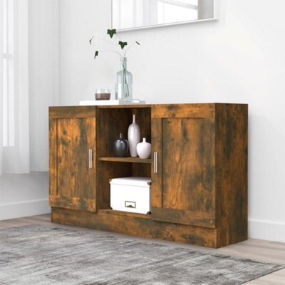 Vidaxl Sideboard Smoked Oak 120X30.5X70 Cm Engineered Wood - image 1
