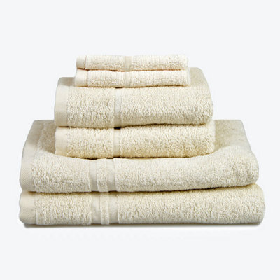 Allure Bath Fashions Hotel Essentials Cotton 6 Piece Towel Set - Cream - image 1