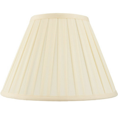 "16"" Tapered Drum Lamp Shade Cream Box Pleated Fabric Cover Classic & Elegant" - image 1