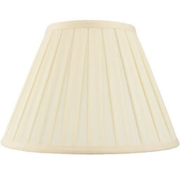 "16"" Tapered Drum Lamp Shade Cream Box Pleated Fabric Cover Classic & Elegant" - thumbnail 1