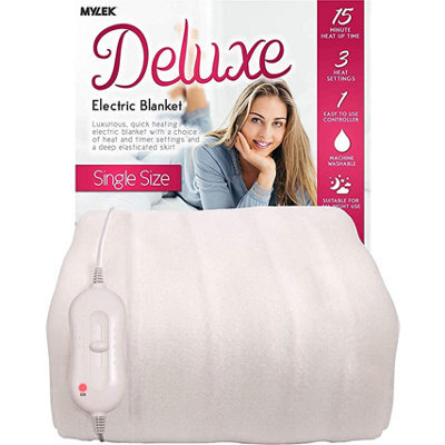Mylek Electric Blanket Single Fully Heated Mattress Cover Underblanket With Elasticated Skirt - image 1