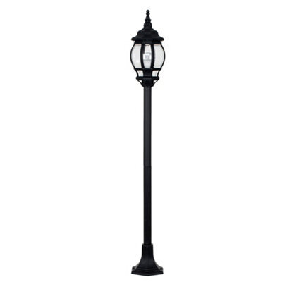 Valuelights Windsor Modern Black Outdoor Garden Ip44 Rated Wired Bollard Lamp Post Light - image 1
